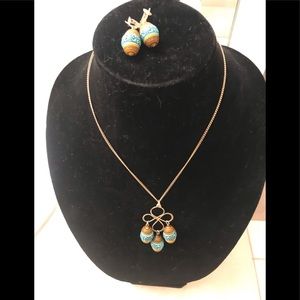 Sarah Coventry Necklace & clip Earrings